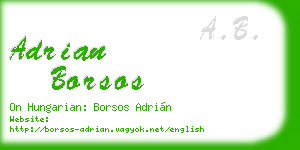 adrian borsos business card